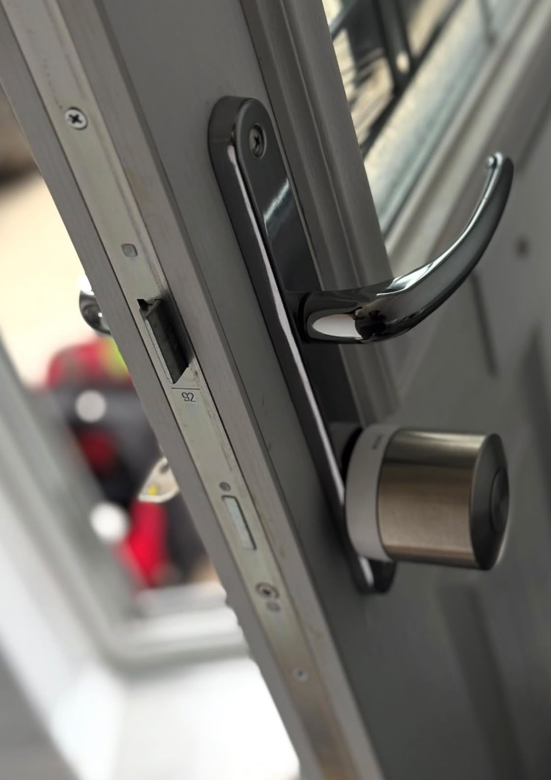 Finished Nuki smart lock on a uPVC door, Carlton